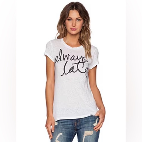 Sundry Tops - Sundry Sz Always Late Tee